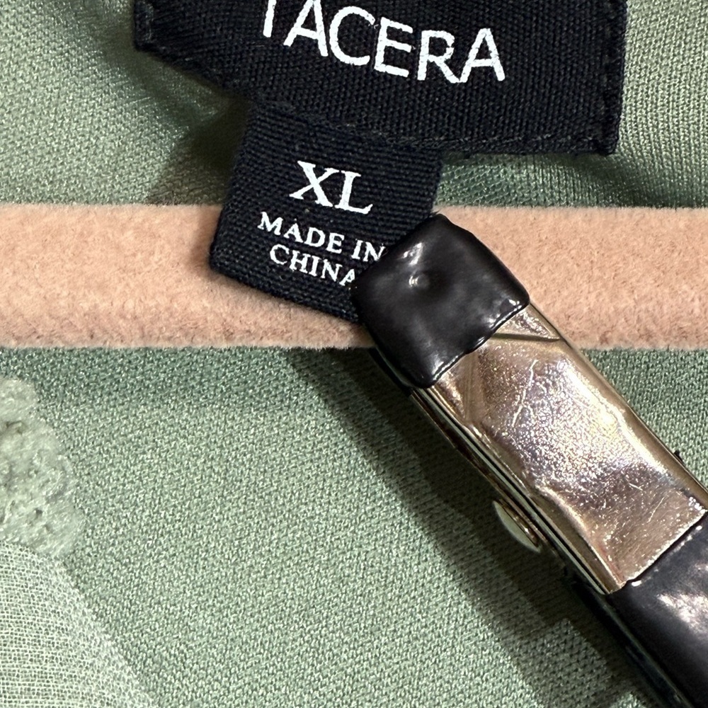 Tacera Sage Green Swiss Dot Drop Waist Peasant Dress Midi Size XL - Picture 5 of 8